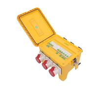 FILFEEL Boîte de Distribution d'énergie Extérieure 16A IP65 avec 3 Prises Femelles CEE 3P + 3 Prises Femelles CEE 4P pour la Construction, l'industrie et le Jardin