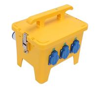FILFEEL Boîte de Distribution d'énergie Portable - Prises CEE à 3 Broches + Prises Femelles à 3 Broches, Distributeur de Prise électrique IP65 pour Chantiers de Construction, éVénements en Plein