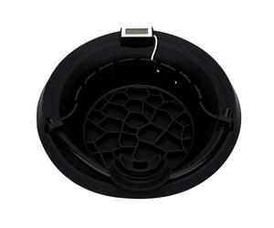 FILFEEL Bol Facial à Glace Pliable avec Tube Respiratoire Thermomètre Compartiment Filtre, pour Réduction Gonflement Facial Raffermissement Peau Maison Voyage (BLACK)