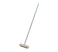 FILFEEL Brosse à Récurer pour Sols en Fil d'acier Inoxydable avec Tête Inclinée de 30 Cm et Manche en Acier Inoxydable de 80 à 160 Cm pour l'élimination de la Mousse en Extérieur, des Terrasses, des