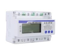 FILFEEL Compteur d'énergie triphasé à 4 Fils sur Rail DIN avec écran LCD rétroéclairé et Interface RTU - Compteur de Puissance de Précision de Classe pour la Commerciale Domestique - 5 A 3 X