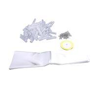 FILFEEL Ensemble de Pochettes pour Roses Simples avec Tubes Floraux - Paquet de 50 Sacs d'emballage de Fleurs en Plastique Transparent pour Roses, Comprend des épingles en Acrylique et un Ruban