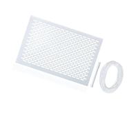 FILFEEL Kit de Protection d'écumoire - Récupérateur de Feuilles de Piscine avec Système de Filet à Ressort, Panneau en Maille PP Blanc + Tige Télescopique + Corde élastique de 10 M pour Piscines