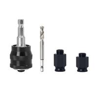 FILFEEL Mandrin d'Arbre de Scie Cloche avec Foret Central et 2 Connecteurs pour le Travail du Bois - Scie Cloche en Acier allié, Arbre à éjection Rapide Compatible avec les Scies Cloches de 6 à 12