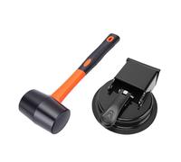 FILFEEL Outil de Fixation des Interstices au Sol avec Ventouse et Marteau - Pince à Sol Portable pour Sols Stratifiés et Bois Durs - Force d'aspiration de 70 Kg, Diamètre 118 Mm, Tampon en