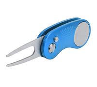 FILFEEL Outil de Réparation de Fourche Pliable en Métal, avec Marqueur, Accessoire Vert Portable pour Les Joueurs (Blue)