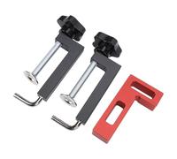 FILFEEL Pince à 90 Degrés pour le Travail du Bois avec Pinces en Aluminium à 2 Fonctions pour l'assemblage de Tiroirs de Cadres d'armoires - Outil d'alignement 'angle Droit