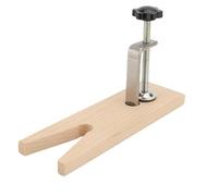FILFEEL Pince à Broche d'établi pour la Fabrication de Bijoux - Goupille d'établi en Bois à Fente en V avec Pince en Métal Robuste, Fixation 'établi en Bois de Hêtre pour le Travail des Métaux, la
