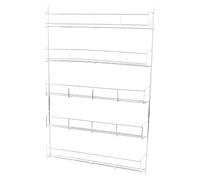FILFEEL Support d'assaisonnement Mural - Épices en Fer pour Porte d'armoire de Cuisine ou Mur de Garde-manger, étagère pour Pots, Bouteilles et Récipients, étagère de Rangement Verticale Peu (5