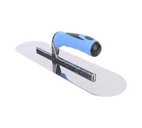 FILFEEL Truelle de Piscine en Acier Inoxydable 355 X 100 Mm - Truelle de Finition Professionnelle pour Béton, Plâtre et avec Poignée Ergonomique à Prise Souple et extrémité Ronde