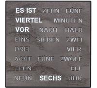 Filius 0401-4 Horloge à mots Horloge de table et murale Anthracite 28 cm