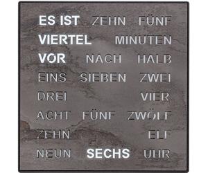Filius 0401-4 Horloge à mots Horloge de table et murale Anthracite 28 cm