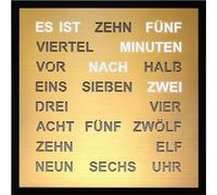 Filius 0402-9 Horloge murale mot carré doré 40 cm