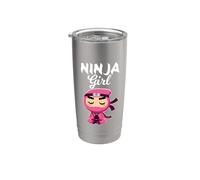 Fille Ninja Gobelet isotherme en acier inoxydable double paroi