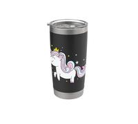 Fille Princesse et Licornes Gobelet isotherme en acier inoxydable double paroi