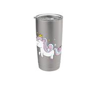 Fille Princesse et Licornes Gobelet isotherme en acier inoxydable double paroi