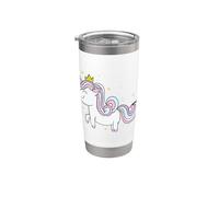 Fille Princesse et Licornes Gobelet isotherme en acier inoxydable double paroi