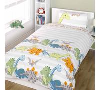 Rapport Home Parure de lit enfant Motif dinosaure naturel Housse de couette 135 x 200 cm