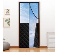 Fillis Rideau Magnétique Isolant Thermique, 90x200cm Rideau Thermique de Porte Coupe-Vent et Anti-Froid Économe en Énergie pour Porte Balcon ou Terrasse, Noir