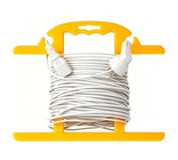 Filltown 1 enrouleur de câble jaune en forme de H vide avec poignée de transport pour tuyau d'arrosage, éclairage de Noël, rallonge, guirlandes lumineuses