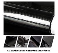 Film adhésif décoratif 5D pour habillage de voiture, 1,52 x 18 m, aspect carbone noir (Black Carbon)