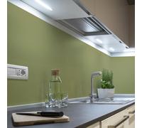 Film adhésif décoratif en vinyle vendu au mètre – Autocollant lavable et résistant à l'eau pour les murs, les cuisines et les meubles – 60 cm x 40 m – Vert olive