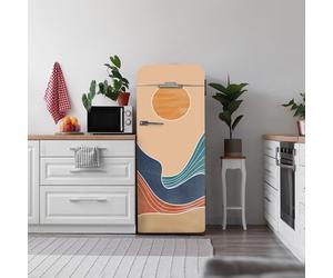 Film adhésif décoratif pour réfrigérateur, motif abstrait, 2 pièces, dimensions 28,6 x 163 cm