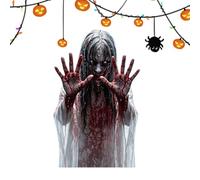 Film adhésif Halloween pour fenêtre Stickers Miroir Effrayants Sanglants