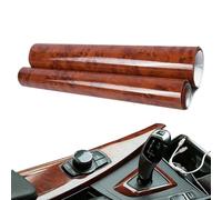 Film Adhésif Intérieur Voiture - Vinyle Imitation Bois Pêche Brillant | Autocollant De Rénovation DIY Pour Console Centrale Et Tableau De Bord | Décoration Universelle Pour Véhicule, Meuble Et Mur