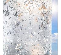 Film adhésif opaque pour vitres, sans colle, protection UV, motif tulipe, effet givré, intimité garantie (30 x 200 cm)