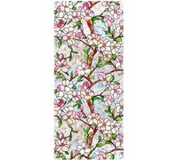 Film adhésif Unyqoos® – film PVC statique décoratif avec motif floral, réutilisable, translucide, dimensions 43 x 100 cm, pour fenêtres, portes et voitures