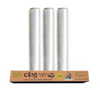 Film alimentaire biodégradable Eco Green Living, sans plastique et compostable, rouleau de 30 cm x 30 m - Lot de 3 rouleaux