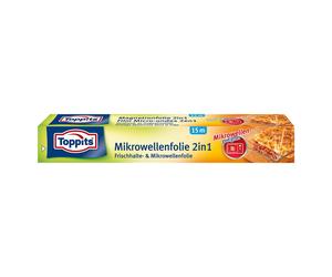 Film alimentaire pour micro-ondes TOPPITS 2 en 1, 15 m x 29 cm