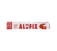 Film alimentaire transparent ALUFIX/ 1 rouleau/ 29 cm x 30 m/PE/ 8 µm/auto-adhésif/pour l'emballage/le transport/pour les aliments/pour la protection des aliments