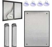 Film Anti Chaleur Fenetre, Film Isolation Thermique en Aluminium Réfléchissant pour Fenêtre, PareSoleil Fenetre Maison avec Ventouse, Panneau de Protection Solaire Anti Chaleur，140 * 100CM