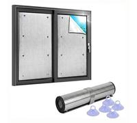 Film Anti Chaleur Fenêtre Intérieur, 8mm Film D'isolation Thermique Occultant en Double Aluminium Anti-UV Anti Regard avec Ventouse pour Velux, Véranda, Chambre, Bureau 60x120cm 40x80cm
