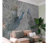 Film autocollant Papier peint photo - Peacocks Dancing - Second Variant 245x175 cm Animaux g-C-10038-a-b