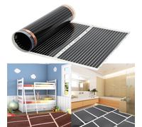Film chauffant Jopassy Chauffage au sol Chauffage électrique infrarouge, 220W/m2, adapté à 5m2, kit de film chauffant, 2x0.5m par pièce