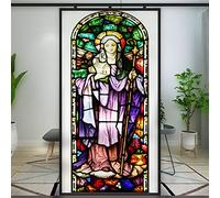 Film de confidentialité pour vitrail d'église Traitements de fenêtre statiques Couvre-fenêtres Autocollant en Verre Film décoratif - 50 x 200 cm