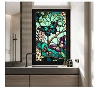 Film de confidentialité pour vitrail Film décoratif non adhésif pour fenêtre de salle de bain,maison,décoration de fenêtre,60x100cm
