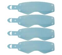 Film de lunettes de moto, film de verre sur monture de moto, 4 écrans de protection transparents pour lunettes de moto Len, motif larmes, fournitures de montage