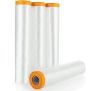 Film de protection, 4 rouleaux, 2,4 m x 20 m, adhésif, transparent