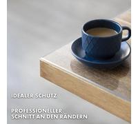 Film de protection pour table - Housse de protection pour table - Protection de la surface de la table - Bords biseautés à 45 degrés - 160 x 110 cm - Transparent