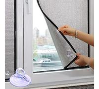 Film de Protection Solaire pour Fenêtre,Film Réfléchissant d'Isolation Thermique,Film Aluminisé Isolante,Film Fenetre Anti Regard Anti Chaleur,avec Ventouse,pour Bureau,Garage (75x150cm/30''x59'')