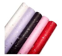 Film d'emballage cadeau en cellophane, Papier d'emballage de fleurs en PVC roulé, 60x60cm, 5 pièces, emballage cadeau multicolore for bricolage(5 Pieces Mix Pack 3)