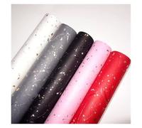 Film d'emballage cadeau en cellophane, Papier d'emballage de fleurs en PVC roulé, 60x60cm, 5 pièces, emballage cadeau multicolore for bricolage(5 Pieces Mix Pack 2)