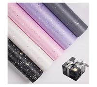 Film d'emballage cadeau en cellophane, Papier d'emballage de fleurs en PVC roulé, 60x60cm, 5 pièces, emballage cadeau multicolore for bricolage(5 Pieces Mix Pack 1)