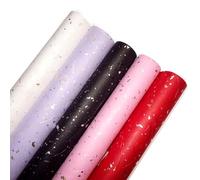 Film d'emballage cadeau en cellophane, Rouleau d'emballage cadeau bricolage fleur de cellophane 5 pièces multicolore(5 Pieces Mix Pack 3)