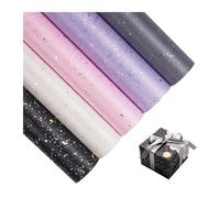 Film d'emballage cadeau en cellophane, Rouleau d'emballage cadeau bricolage fleur de cellophane 5 pièces multicolore(5 Pieces Mix Pack 1)