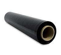 Film d'emballage étirable, film plastique noir pour l'emballage, rouleau de protection en plastique pour l'expédition, rouleau de 50 cm et jusqu'à 400 m étirable - Ofituria (1 unité)